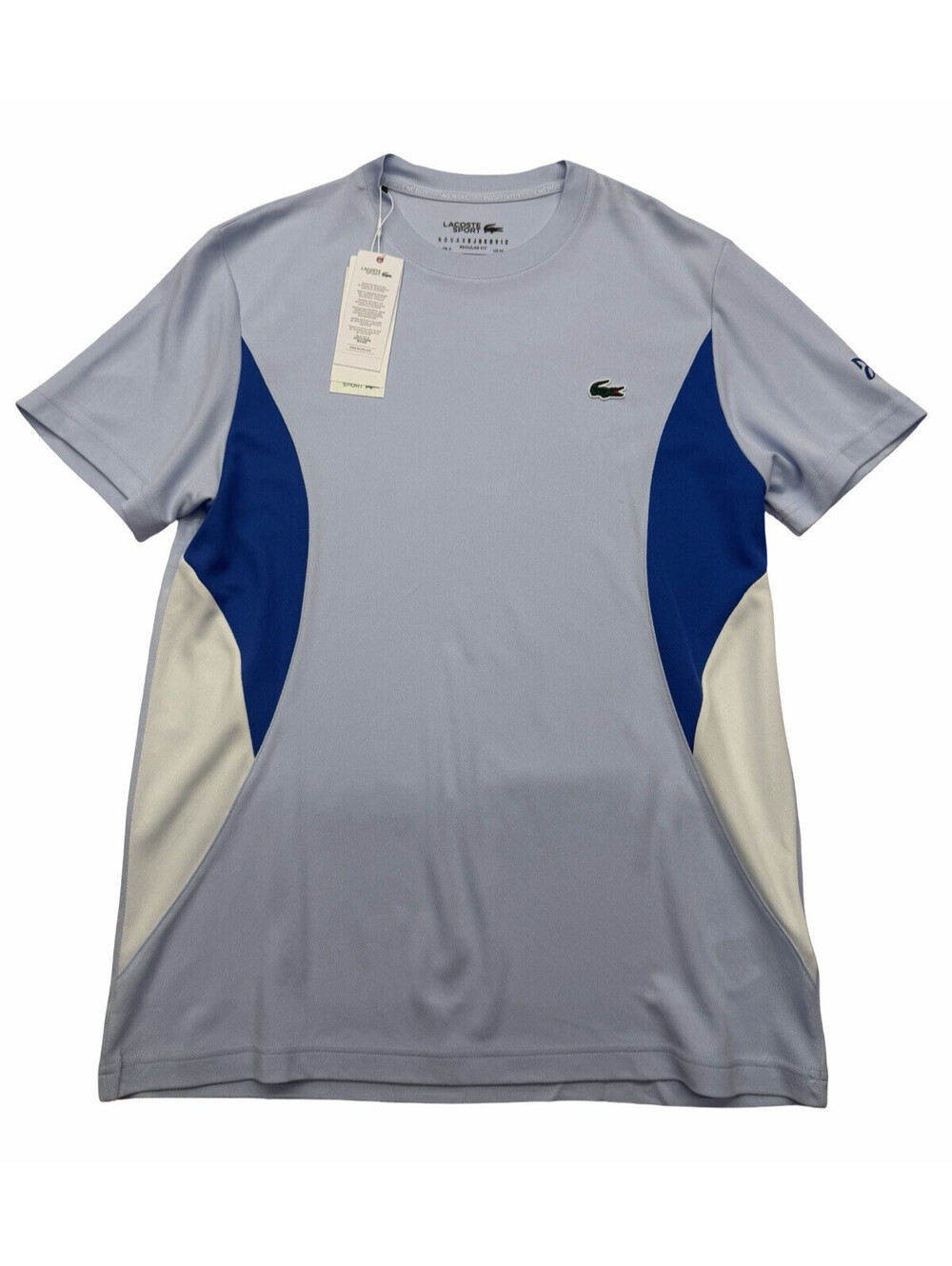Lacoste Sport Men's Novak Djokovic Ultra Dry T-Shirt Blue Size US M